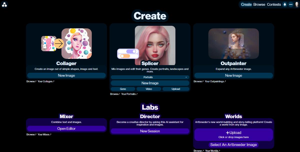 Use Artbreeder step 1